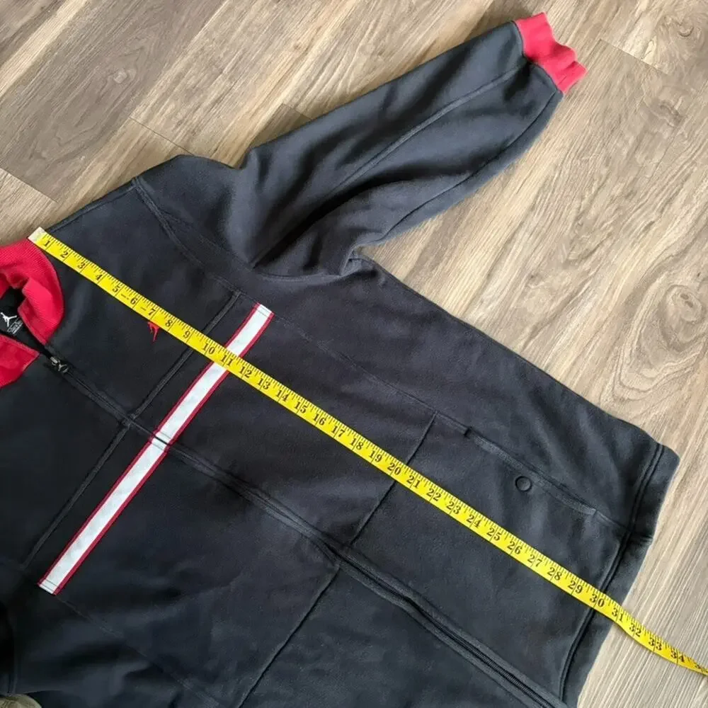 Vintage Air Jordan Track Jacket Men's Size L Sweatshirt Y2K Black Red Bred